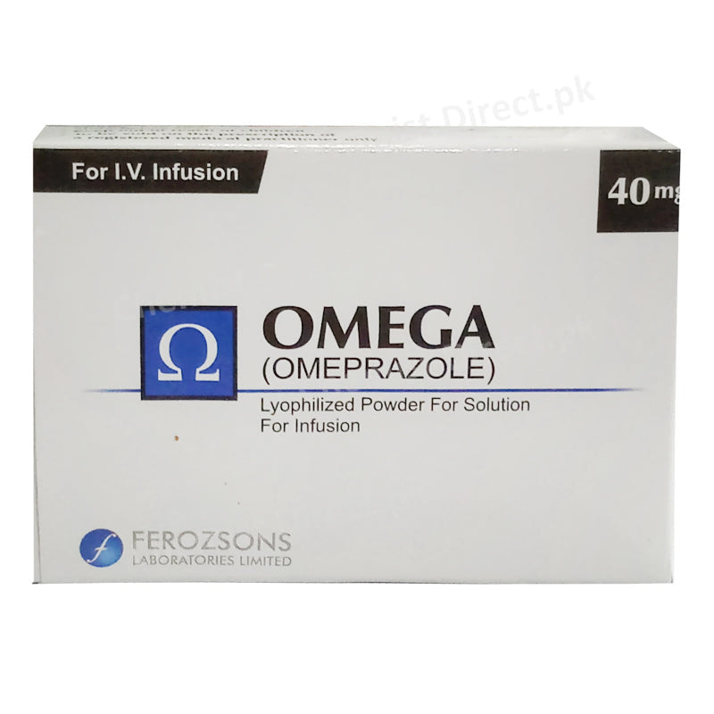 Omega 40mg Injection Infusion Ferozsons Laboratories Ltd Anti Ulcerant Omeprazole