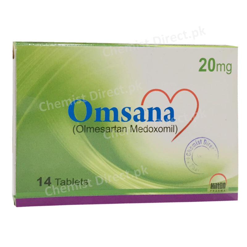 Omsana 20mg Tablet Hilton Pharma Pvt Ltd Hypertensive Olmesartan Medoxomil