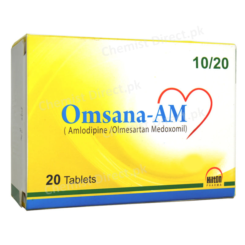 Omsana Am 10 20mg Tablet Hilton Pharma Pvt Ltd Anti Hypertensive Olmesartan 20mg Amlodipine 10mg