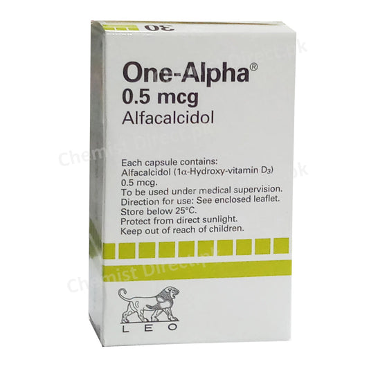 One-Alpha 0.5mcg leo Pharmaceuticals Alfacalcidol Vitamin-D Capsule