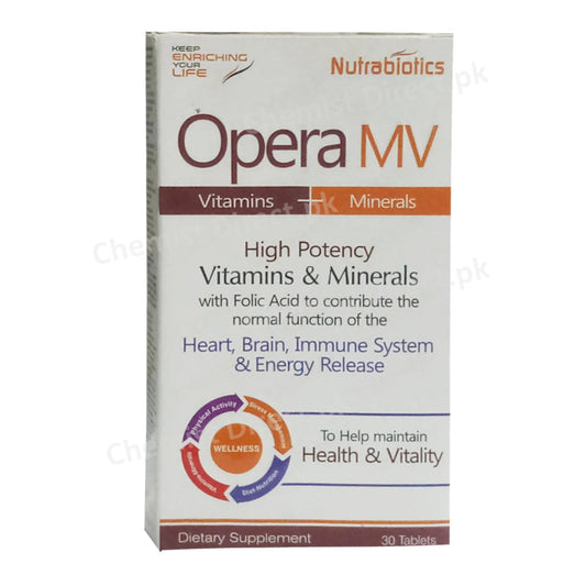 Opera MV Tablet Nutrabiotics Pharma Vtamins+Minerals Dietary Supplement