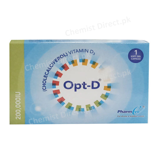 Opt-D 200,000 IU Capsule Cholecalciferol Pharmevo Vitamin-D