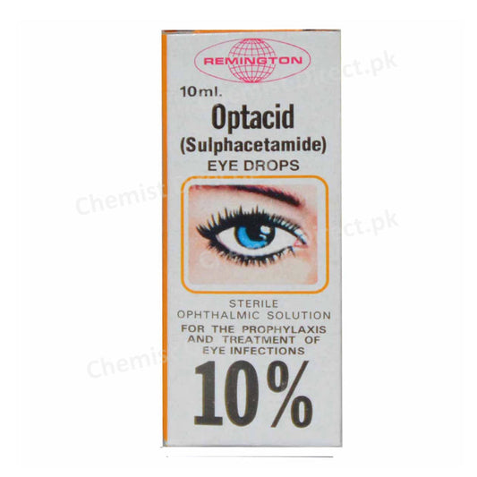 Optacid 10% Eye Drop Remington Pharmaceuticals Anti-Infective Sulphacetamide Sodium