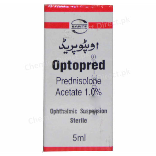 Optopred Eye Drop Santepharma Corticosteroids Prednisolone Acetate