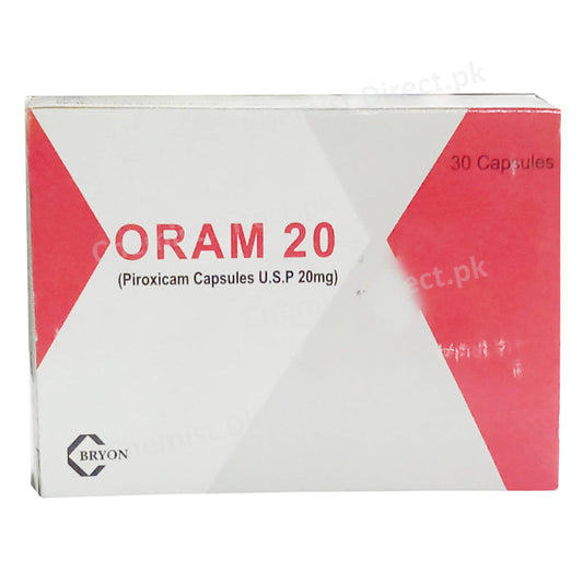Oram 20mg Capsules Bryon Pharmaceuticals Pvt Ltd NSAID Piroxicam