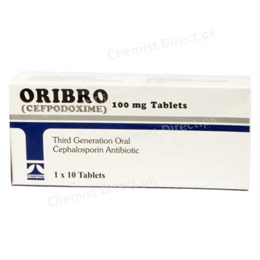Oribro-100mg-Tablet-Tabros Pharma Pvt Ltd Cephalosporin Antibiotic Cefpodoxime