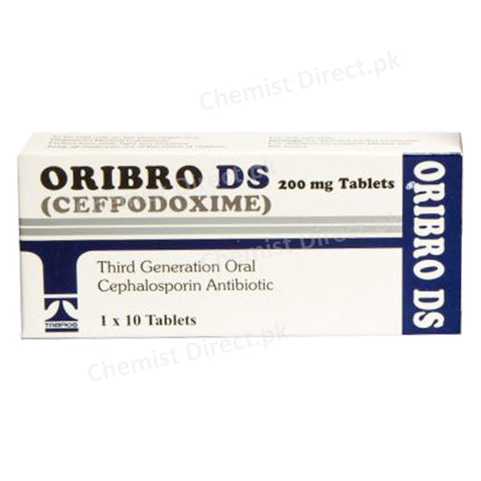 Oribro Ds 200mg Tablet Tabros Pharma Pvt Ltd Cephalosporin Antibiotic Cefpodoxime