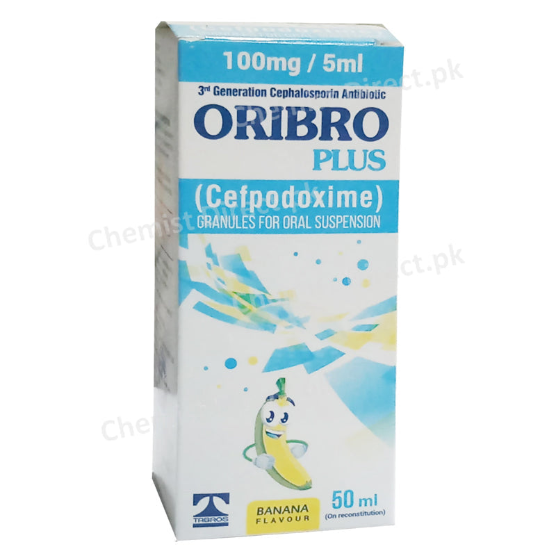 Oribro Plus 100mg 5ml Suspension 50ml Tabros Pharma Pvt Ltd Cephalosporin Antibiotic Cefpodoxime