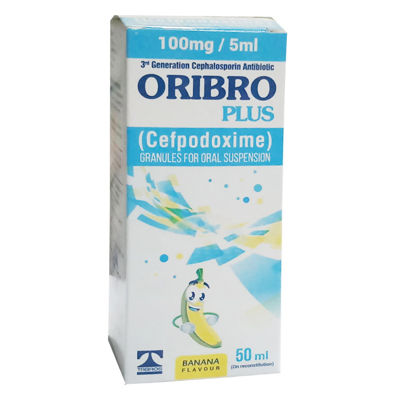 Oribro Plus 100mg 5ml Suspension 50ml Tabros Pharma Pvt Ltd Cephalosporin Antibiotic Cefpodoxime