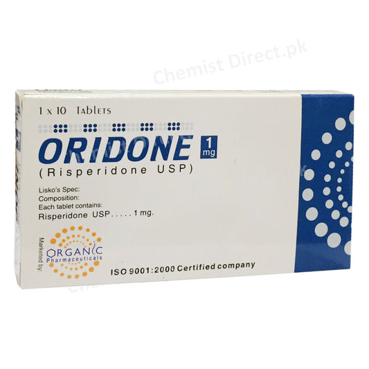 Oridone 1mg Tablet Organicpharmaceuticals Risperidone USP