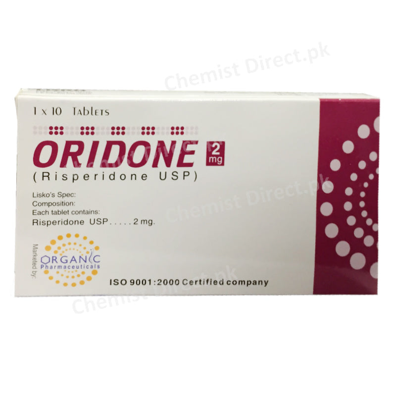 Oridone 2mg Tablet Organicpharmaceuticals Risperidone USP
