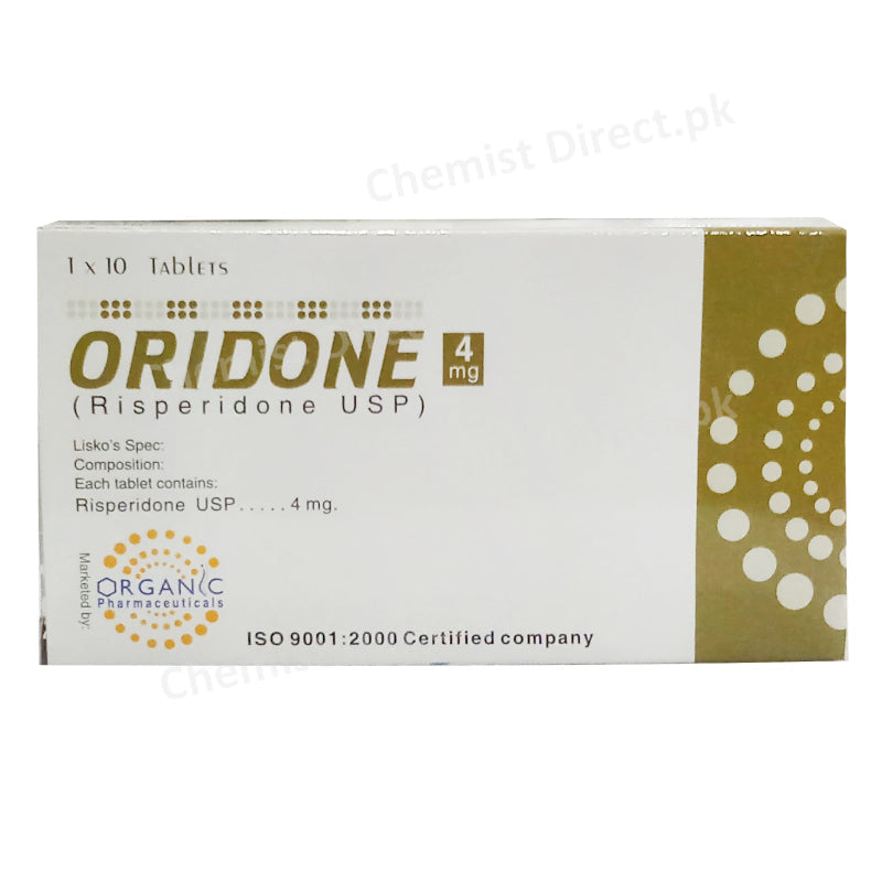 Oridone 4mg tablet Organic Pharmaceuticals Psychosis Risperidone
