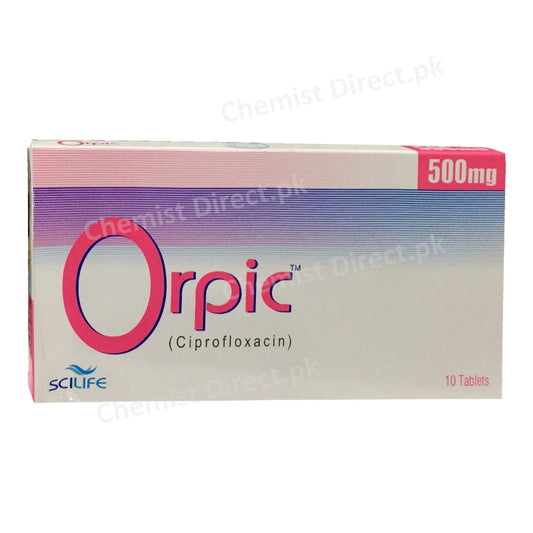 Orpic 500mg Tablet Scilife Pharma Anti-Bacterial Ciprofloxacin
