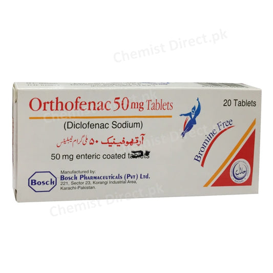 Orthofenac 50mg Tablet Diclofenac Sodium Bosch Pharmaceuticals