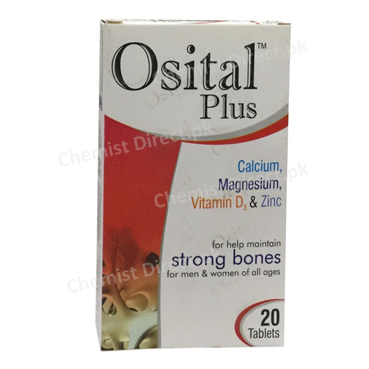Osital Plus Tablet Calcium Magnesium Vitamin D3&Zinc Strong Bones Biocare Pharma