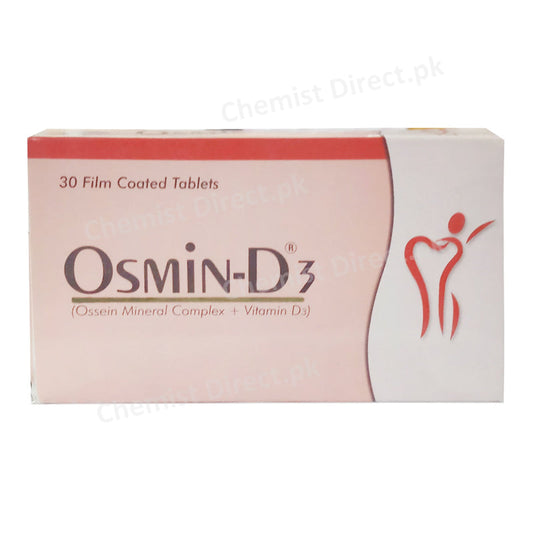 Osmin-D3 Tablet Calcium Supplement Vitamin D3+Ossein Mineral Complex Himont Pharma