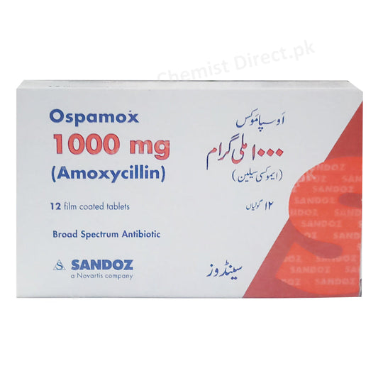 Ospamox 1000mg Tablet Novartis Pharma Pakistan Ltd Amino Penicillin Amoxicillin