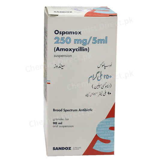 Ospamox 250mg 90ml Novartis Pharma Pakistan Ltd Amino Penicillin Amoxicillin