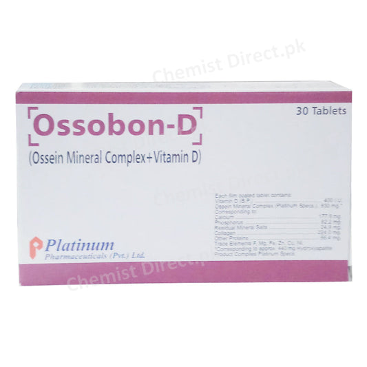Ossobon D Tablet Platinum Pharmaceuticals Pvt Ltd Mineral Supplement Ossein Mineral Complex Vitamin D