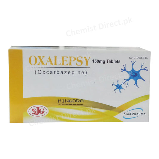 Oxalepsy 150mg Tablet SJG Fazal Elahi Kair Pharma Anti-Epileptic Oxcarbazepine