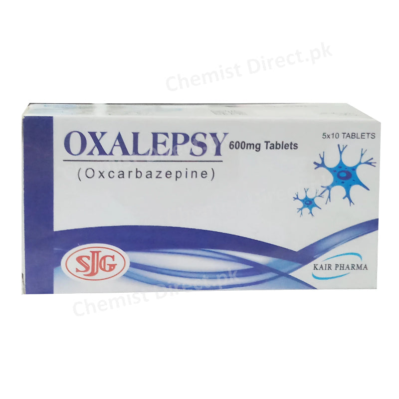 Oxalepsy 600mg Tablet SJG Fazal Elahi Kair Pharma Anti-Epileptic Oxcarbazepine