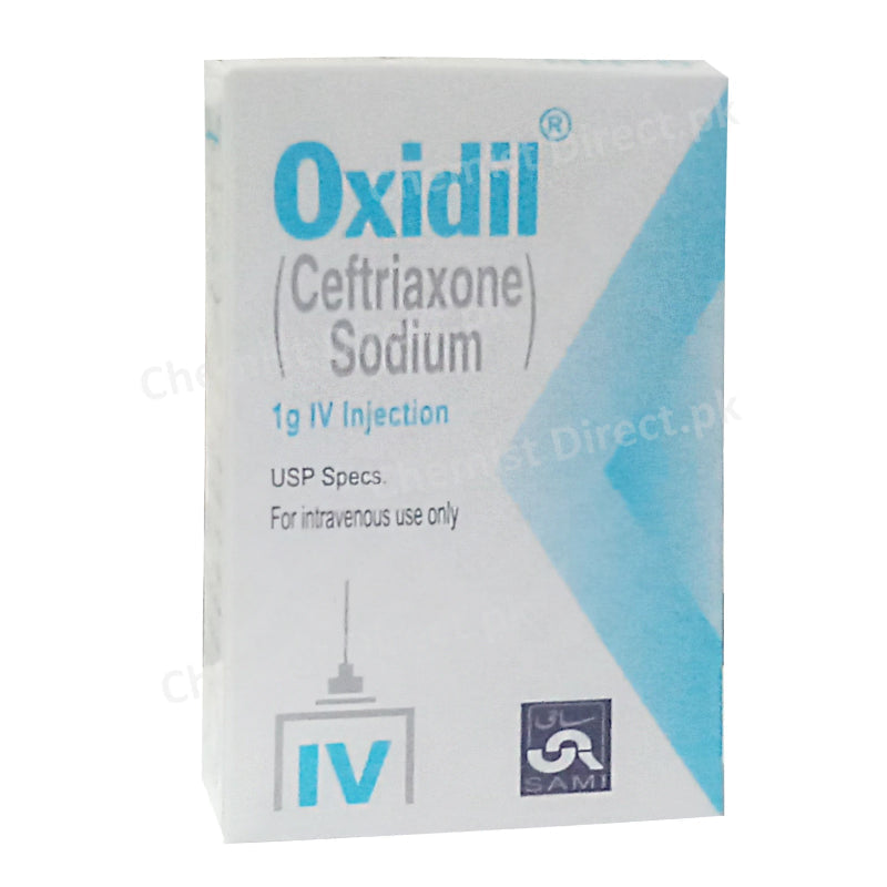 Oxidil 1gm Injection Sami Pharma Ceftriaxone Sodium Antibiotic