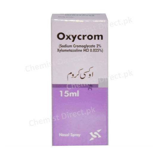 Oxycrom Nasal Spray 15ml Sante pharma Anti-Inflammatory Sodium Cromoglycate 2%, Xylometazoline 0.025%