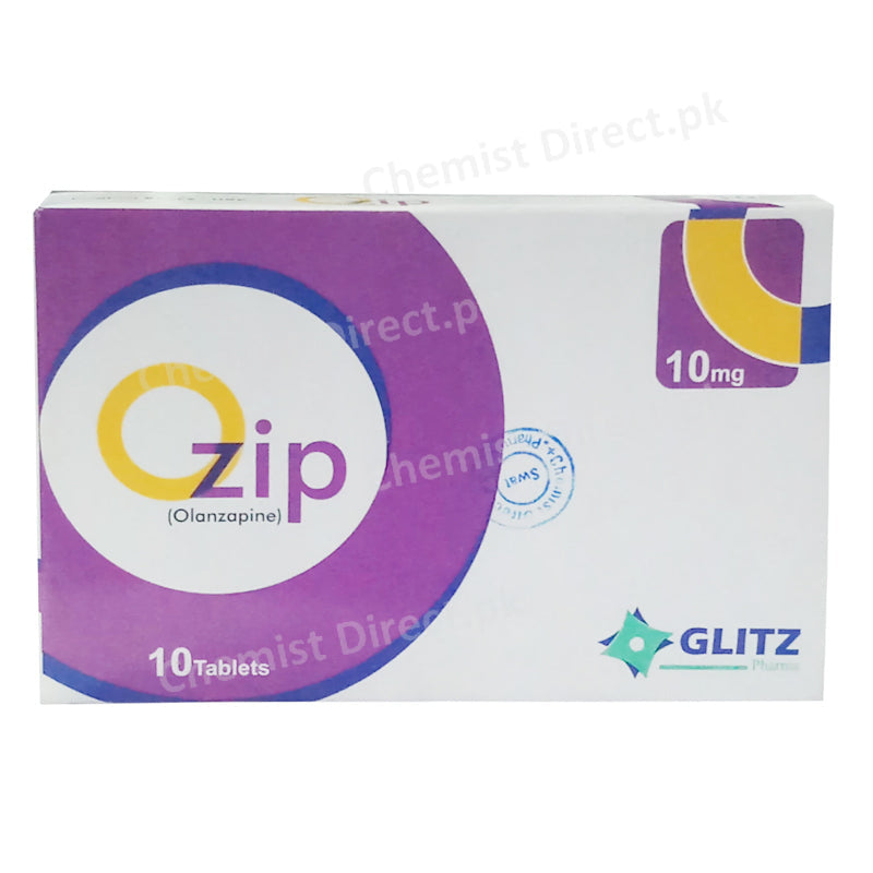 Ozip 10mg Tablet Olanzapine Glitz Pharma