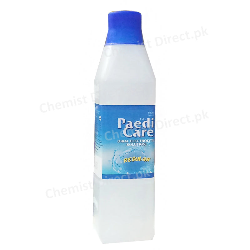 Paedi Care Regular Flavour Woodward Pakistan Pvt Ltd Woodward Pakistan Pvt Ltd Oral Rehydration Preparation Each 500ml contains NaCl 1.75gm KCl 0.75gm Trisodium Citrate Dihydrate 1.45gm Glucose A