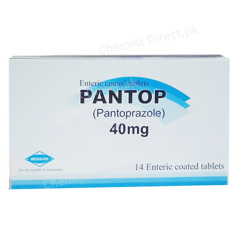 Pantop 40mg Tablet Medisure Pharmaceuticals Anti Ulcerant Pantoprazole Sodium Sesquihydrate 45.1mg Eq Pantoprazole
