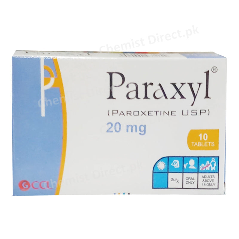 Paraxyl 20mg Tablet CCL Pharmaceuticals Anti-Depressant Paroxetine USP