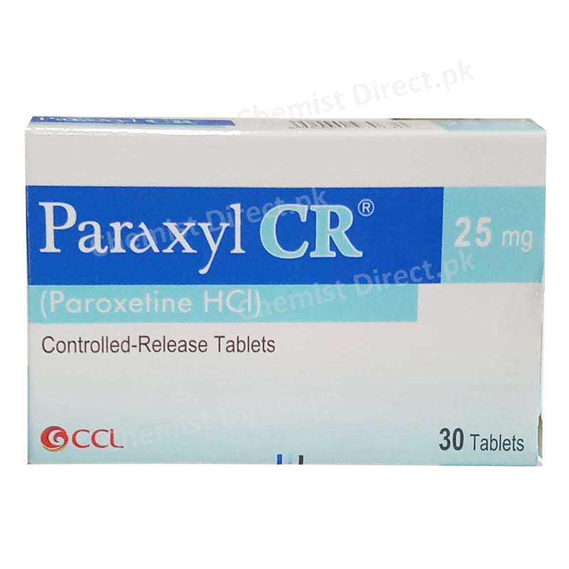 Paraxyl CR 25mg Tablet CCL Pharmaceuticals Anti-Depressant Paroxetine