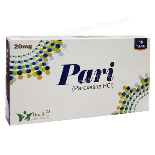 Pari 20mg Tablet Paroxetine HCl HealthZa Pharma
