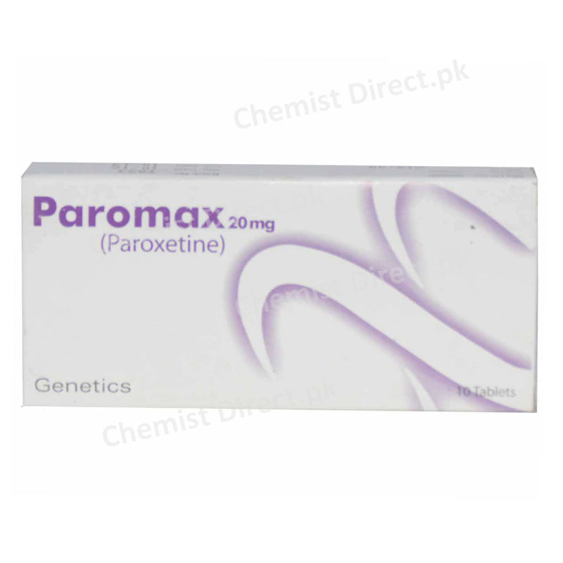 Paromax 20mg Tablet Anti-Depressant Paroxetine Genetics Pharmaceuticals