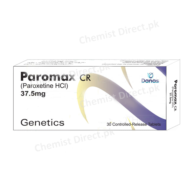 Paromax CR 37.5mg Tablet Anti-Depressant Paroxetine HCl Genetics Pharmaceuticals.