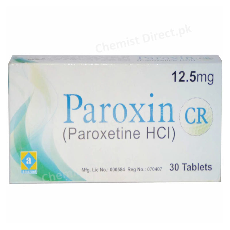 Paroxin CR 12.5mg Tablet Amarant Pharmaceuticals Psychosis Paroxetine