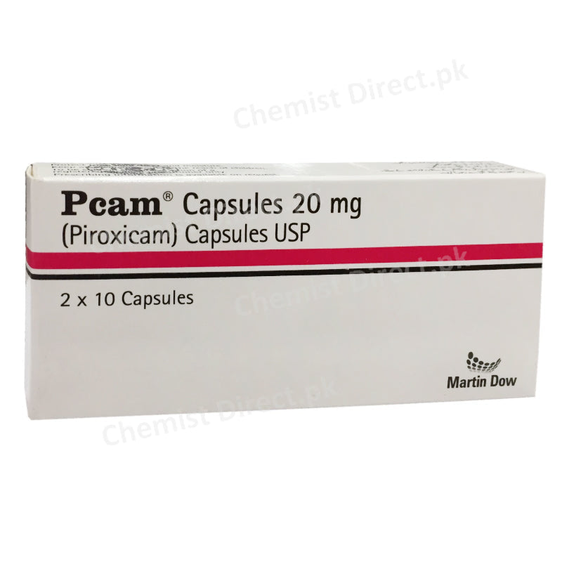 Pcam 20mg Capsule Martin Dow Pharmaceuticals Piroxicam Nsaid