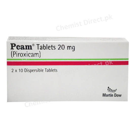     Pcam 20mg Tablet Martin Dow Pharmaceuticals Pak Ltd NSAID Piroxicam