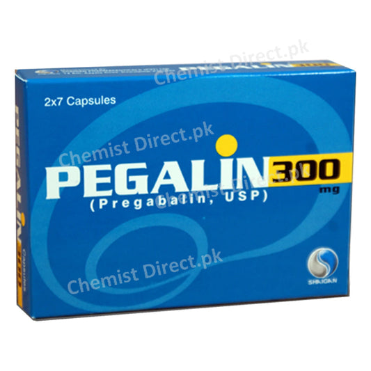     Pegalin 300mg Capsule Shaigan Pharmaceuticals Neuropathic Pain Pregabalin.