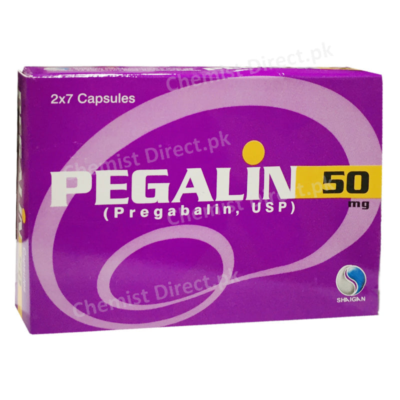 Pegalin 50mg Capsule Shaigan Pharmaceuticals Neuropathic Pain Pregabalin 