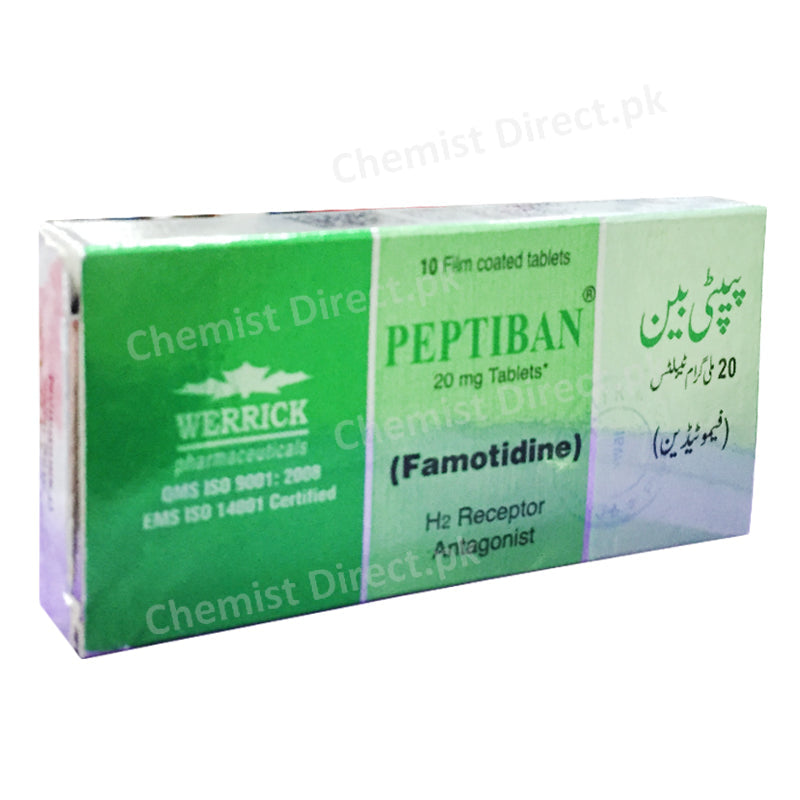 Peptiban Tablet 20mg Werrick Pharmaceuticals Anti-Ulcerant Famotidine