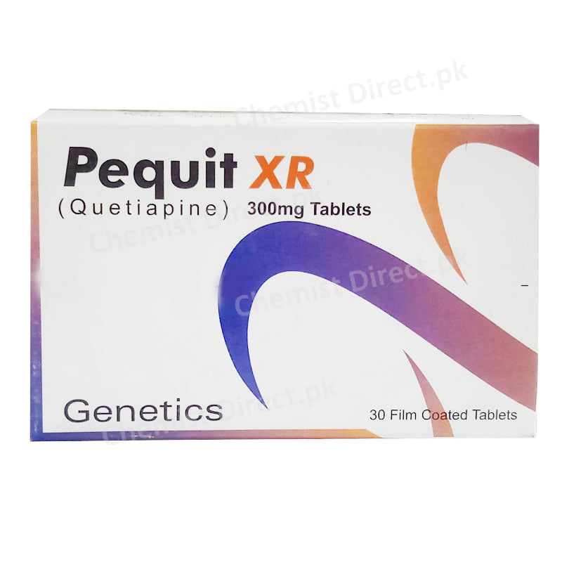 Pequit XR 300mg Tablet OBS Pharma Genetics Pharmaceuticals Psychosis Quetiapine