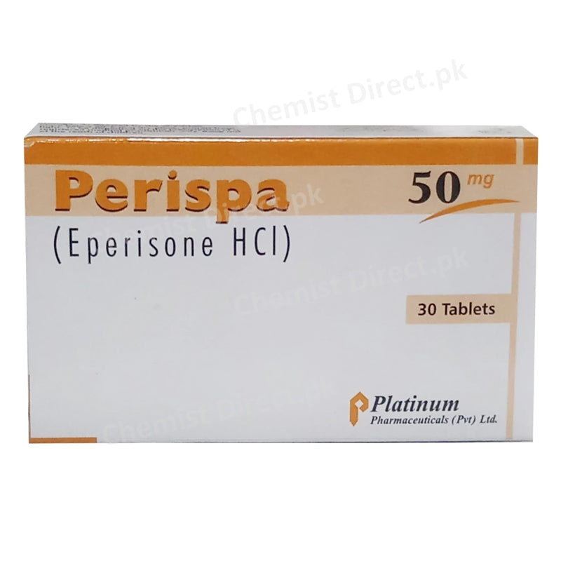 Perispa 50mg Tablet Platinum Pharmaceuticals Muscle Relaxant Eperisone