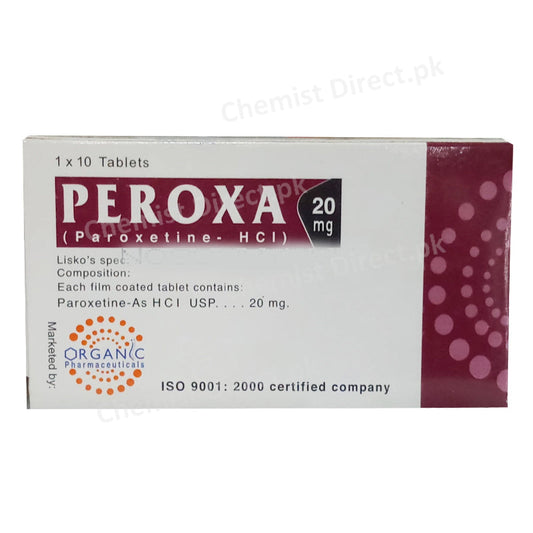 Peroxa 20mg Tablet Oragnic Pharmaceuticals Paroxetine HCl