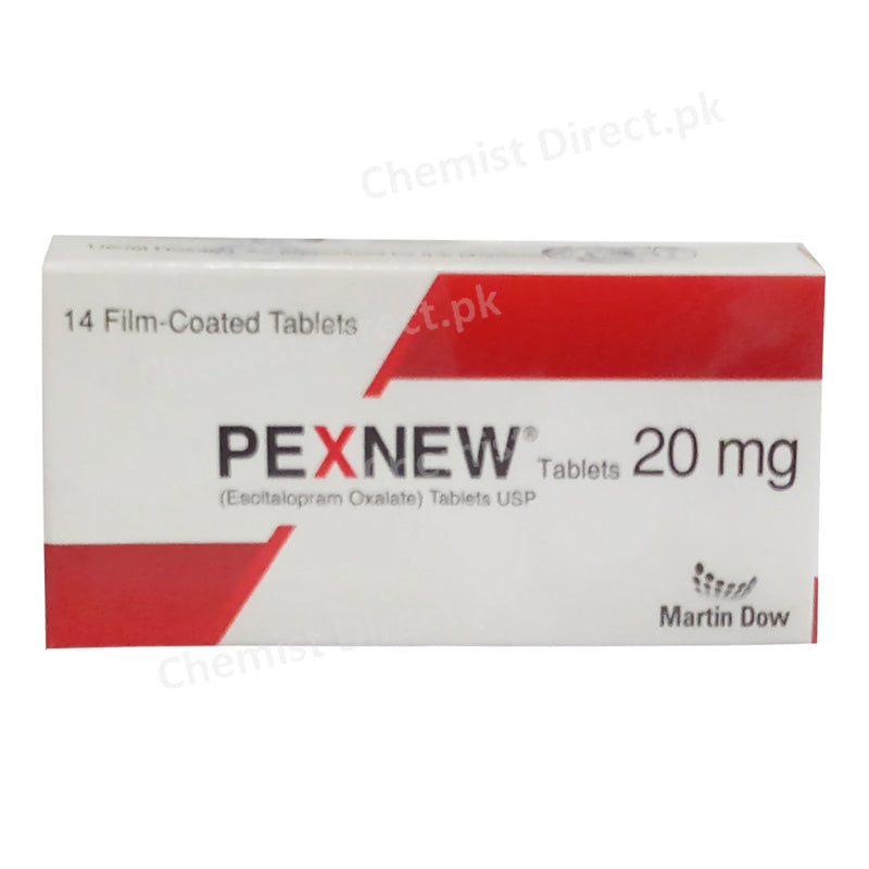 Pexnew 20mg Tablet Escitalopram Oxalate Martin Dow Pharma