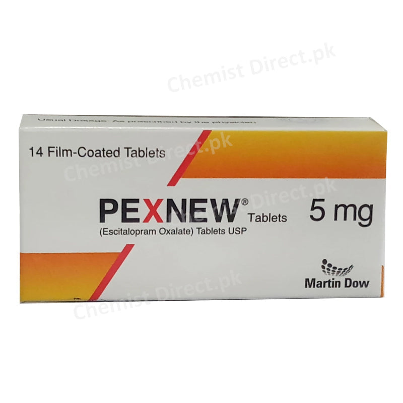 Pexnew 5mg Tablet Escitalopram Oxalate Martin Dow Pharma