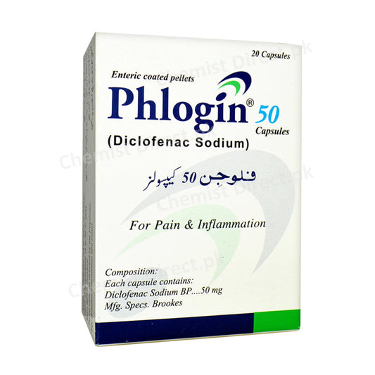 Phlogin 50mg Capsule Diclofenac Sodium Nsaid Brookes Pharma