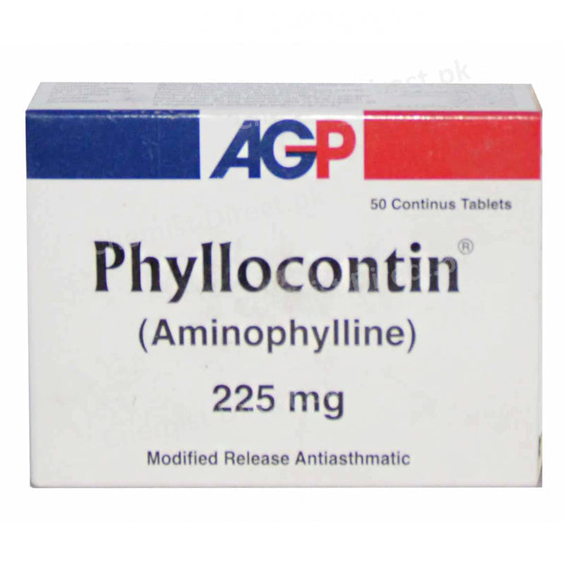 Phyllocontin 225mg Tablet Agp Pvt Ltd Xanthines Aminophylline Hydrate