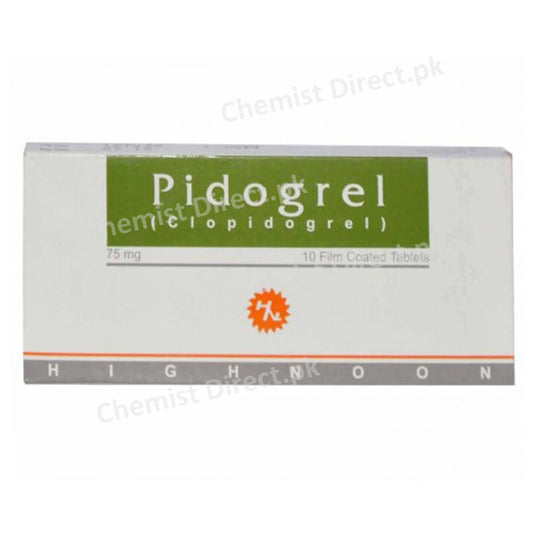 Pidogrel 75mg Tablet Highnoon Laboratories Ltd Anti Platelet Aggregation Clopidogrel Bisulphate