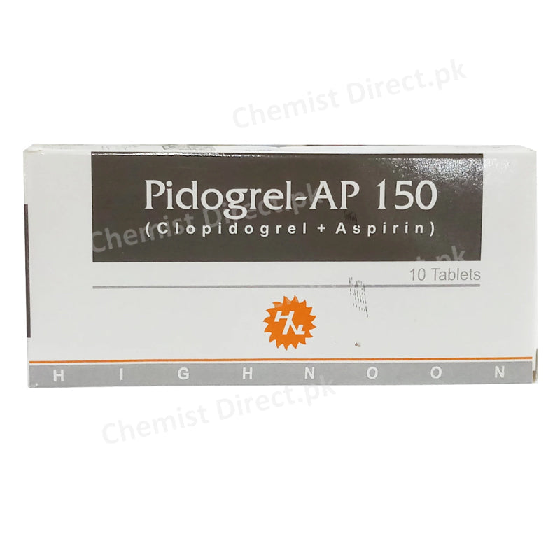 Pidogrel Ap 150mg Highnoon Laboratories  Ltd Anti Platelet Aggregation Clopidogrel Bisulphate 75mg Aspirin 150mg